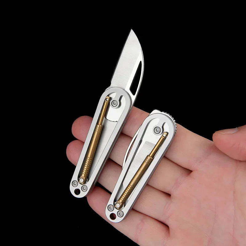 Swing arm folding knife