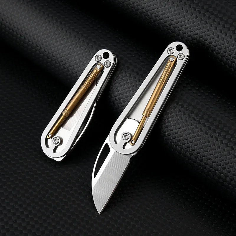 Swing arm folding knife