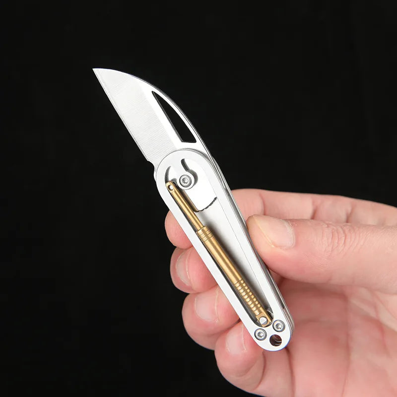 Swing arm folding knife