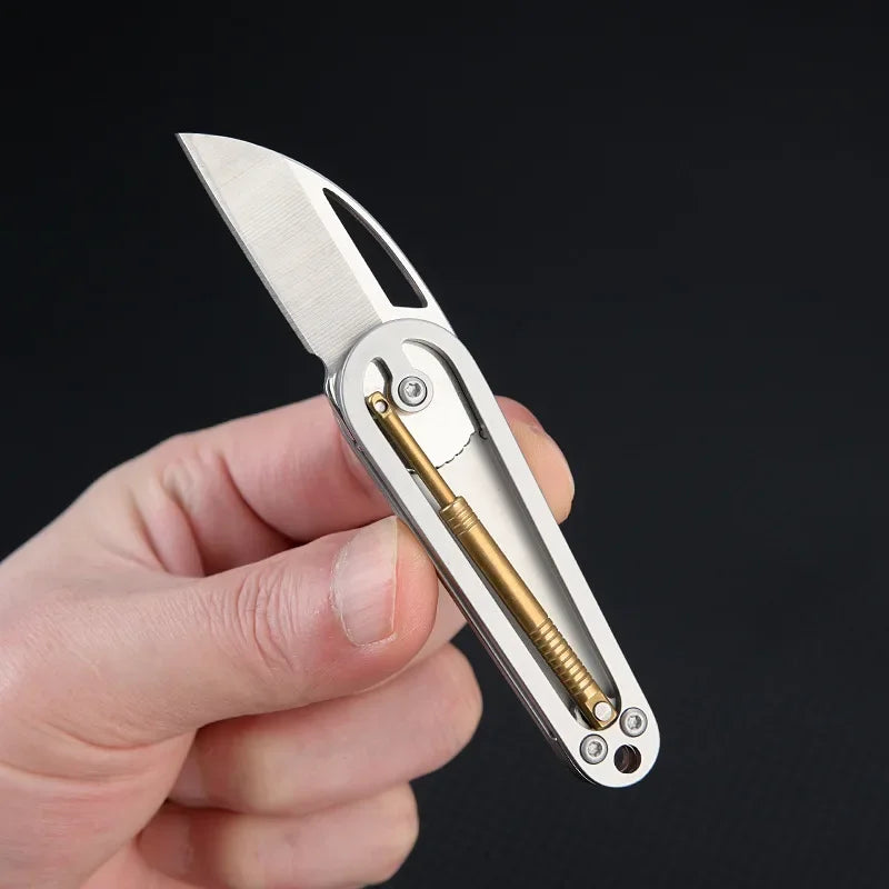 Swing arm folding knife